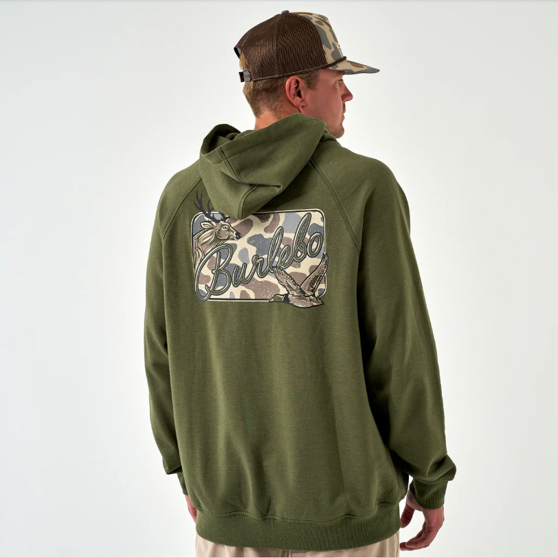 Fleece Hoodie - Deer Camo Patch