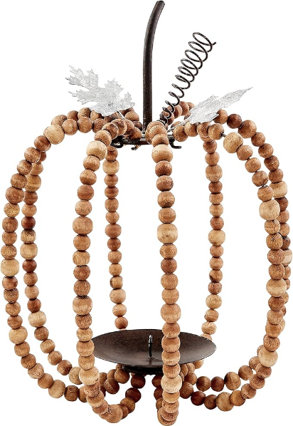 Beaded Pumpkin Lantern Small