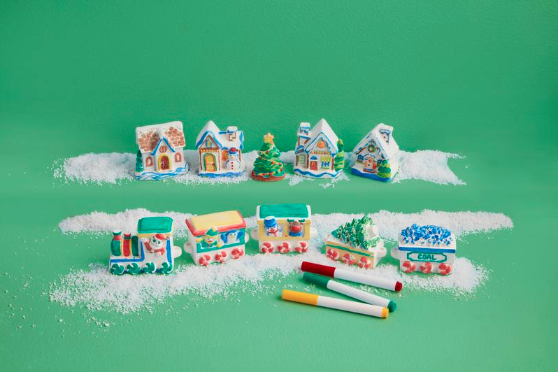 Christmas Color-Me Village Set