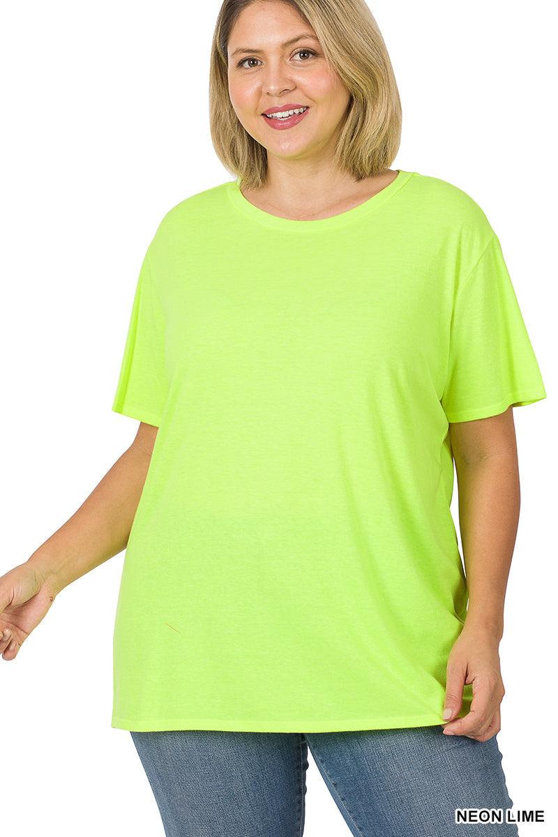 Cotton Boyfriend Round Neck Tee