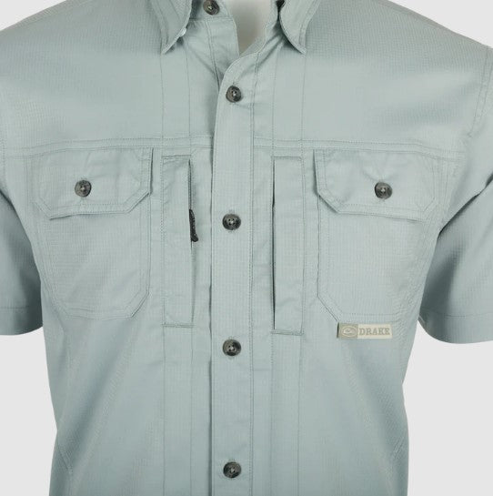 Wingshooter Trey Solid Dobby Button-Down Short Sleeve Shirt