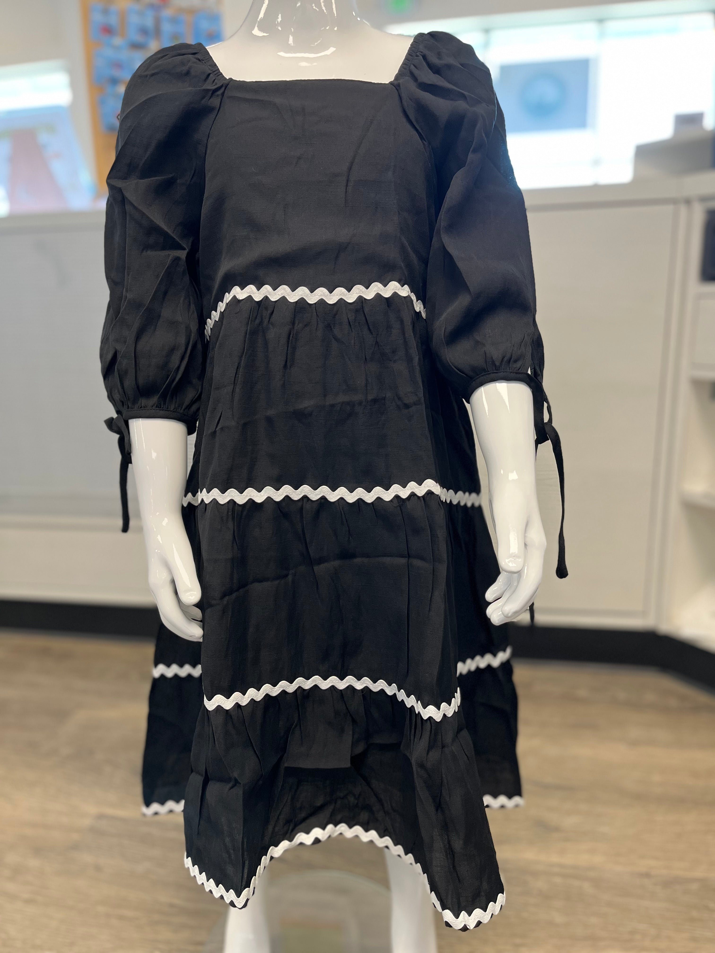 Hayden 3/4 Sleeve Pleated Shirt Dress