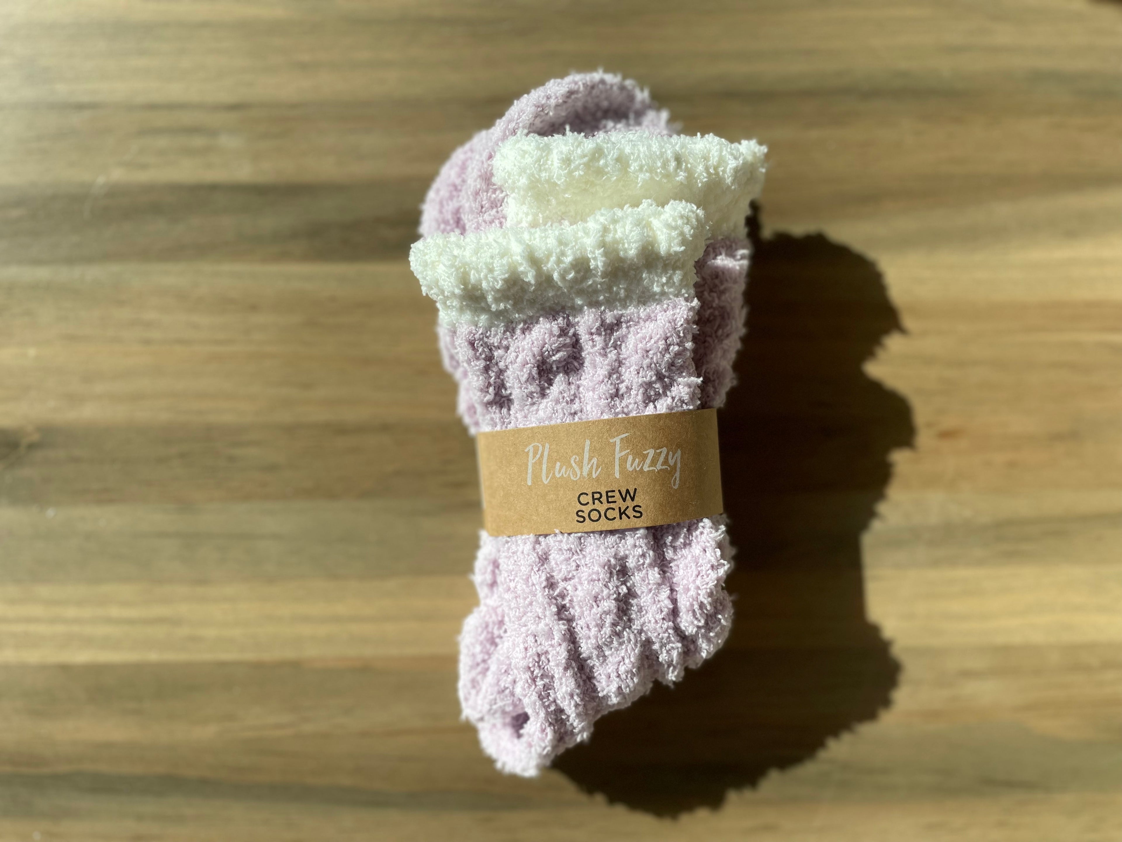 Fuzzy and Soft Plush Crew Socks