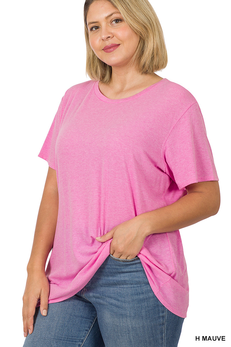 Cotton Boyfriend Round Neck Tee