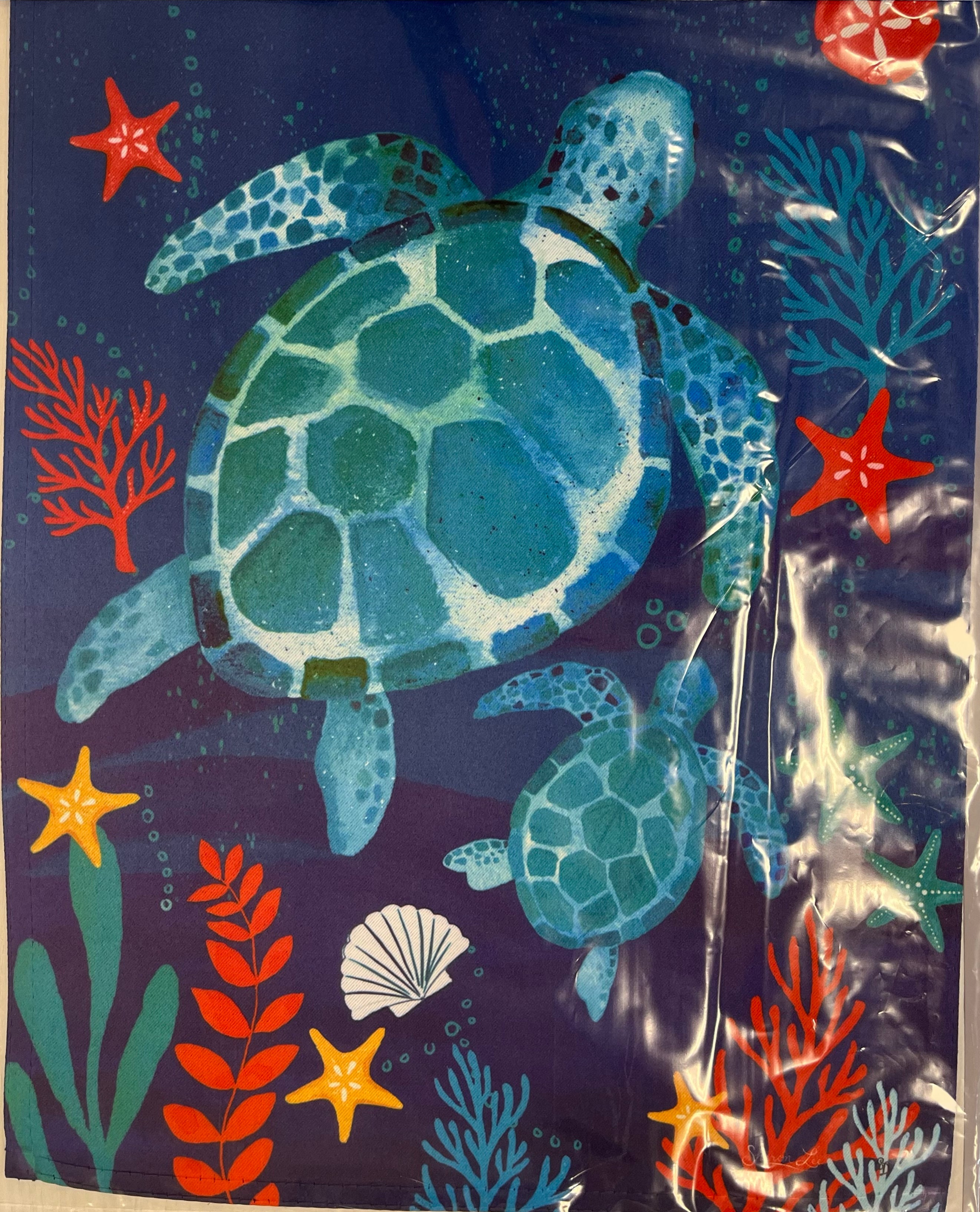 Floating Turtles Garden Flag