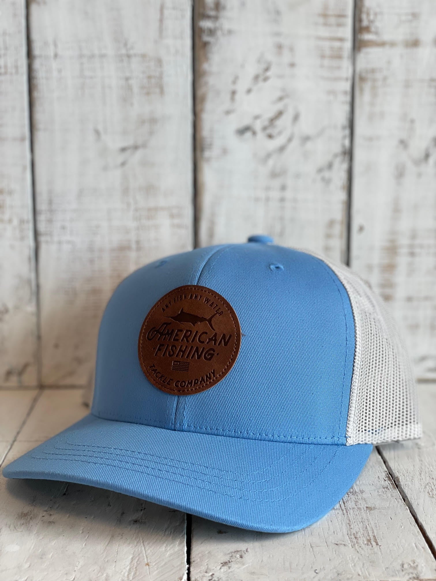 Lemonade Leather Hat- Light Blue