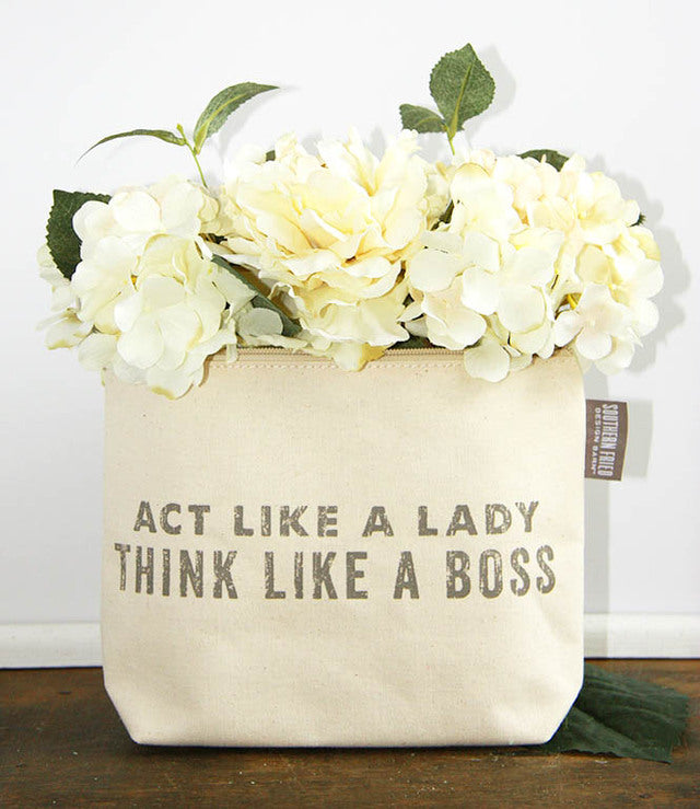 Act Like A Lady Think Like A Boss Zipper Pouch