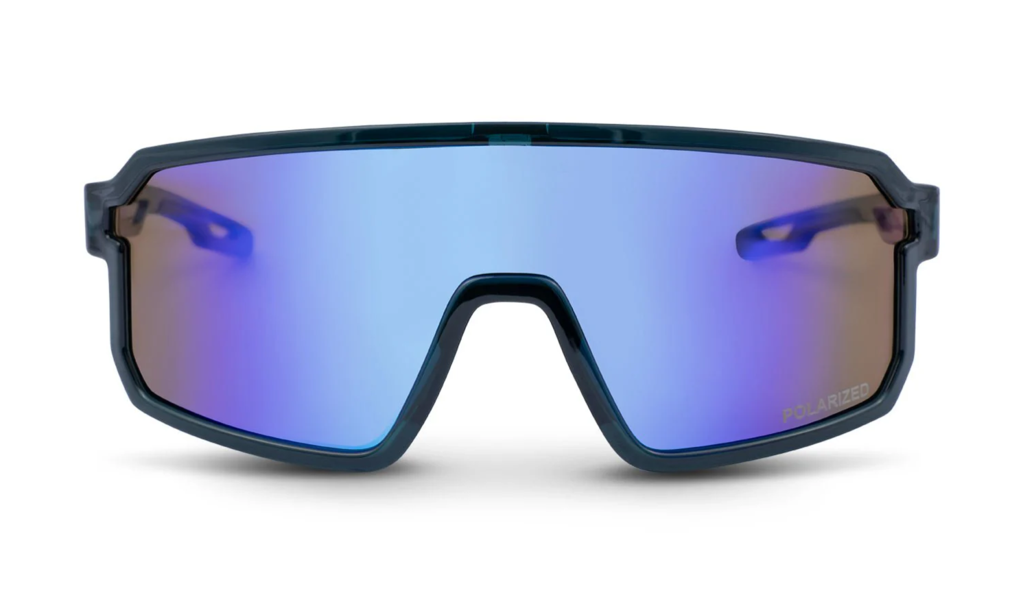 Scraggy - Shiny Crystal Dark Blue Polarized Brown Lens Blue Mirror