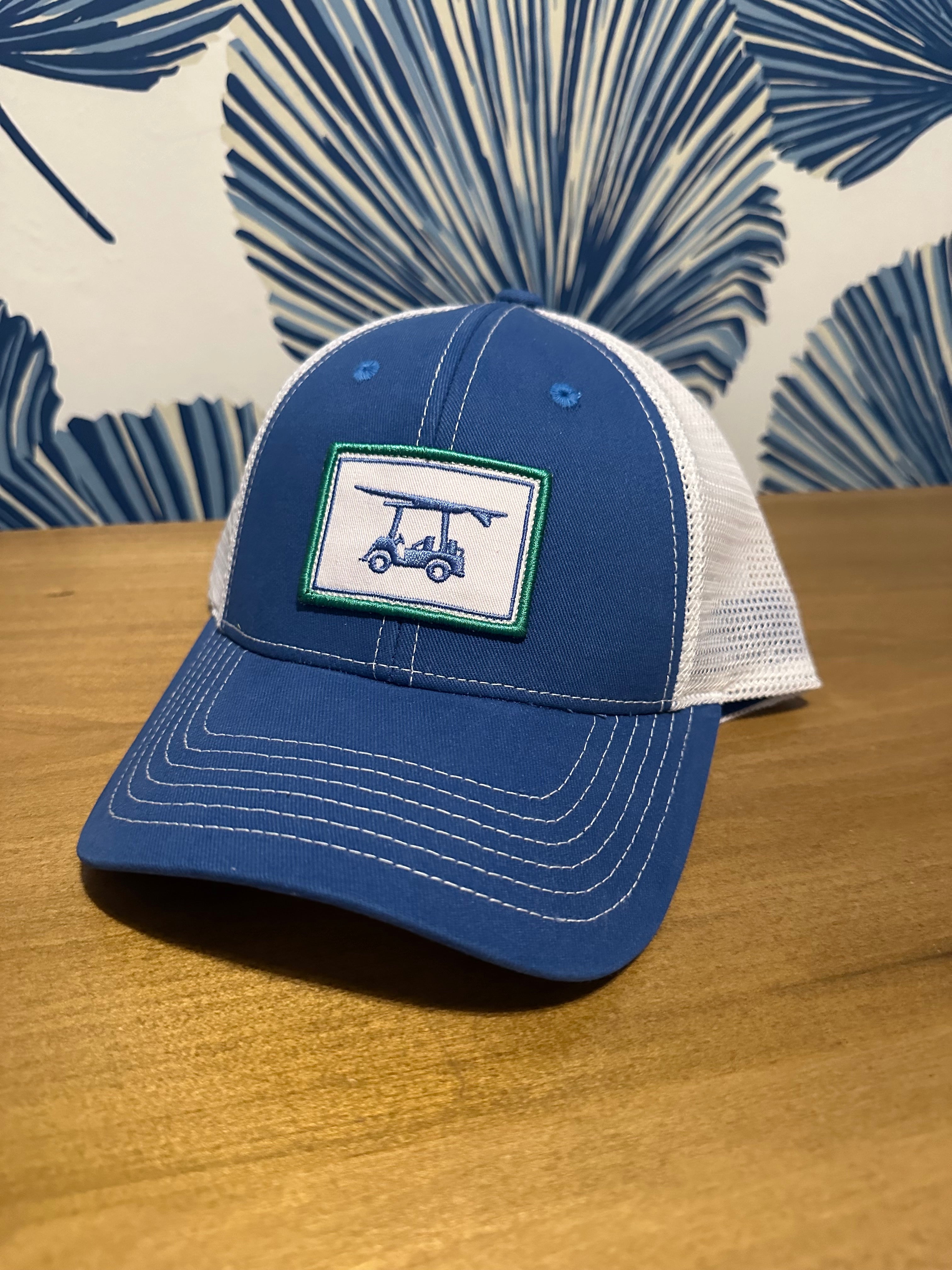 Blue Golf Cart Trucker Hat