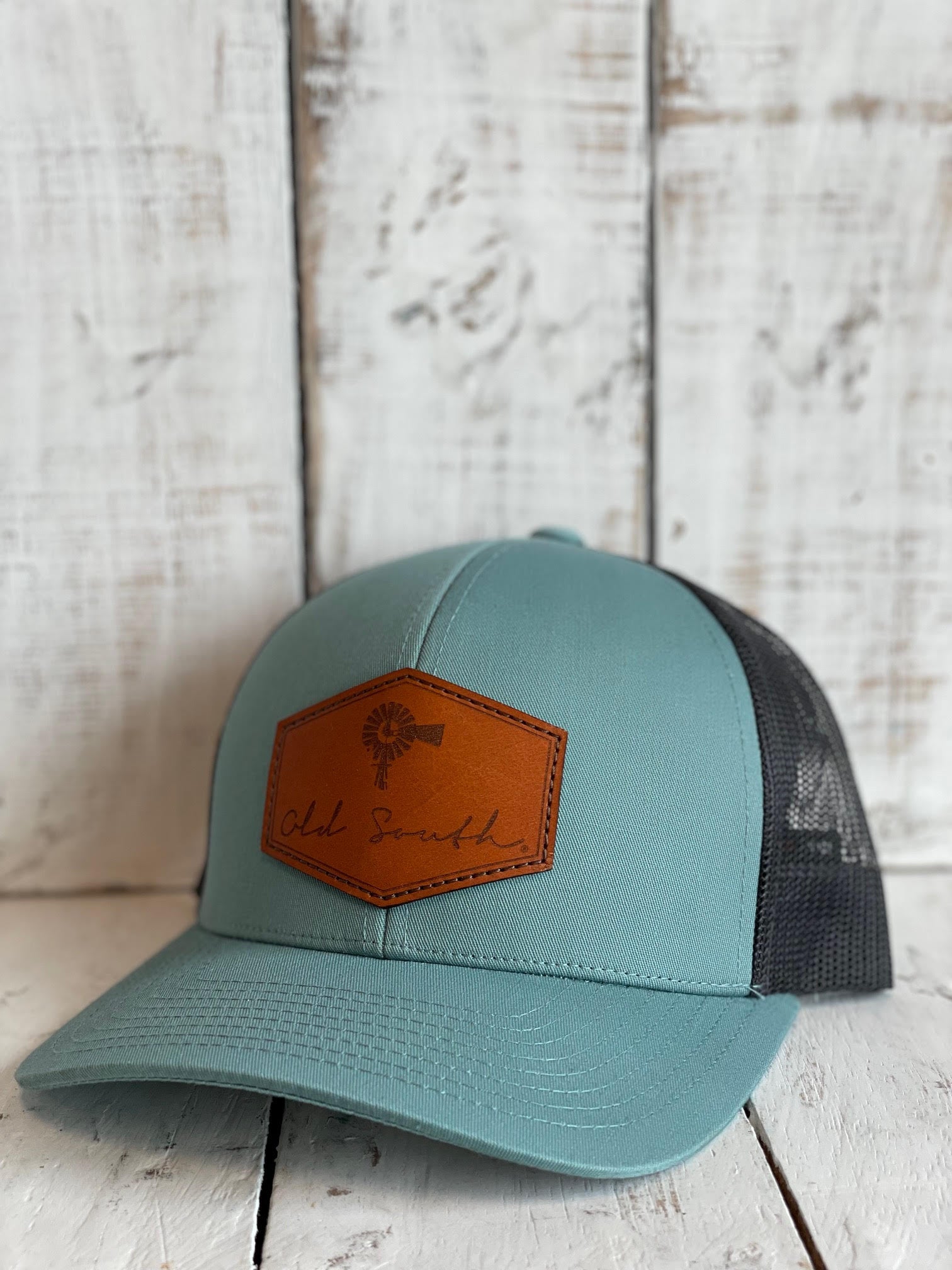 Old South Signature Leather Patch Trucker Hat