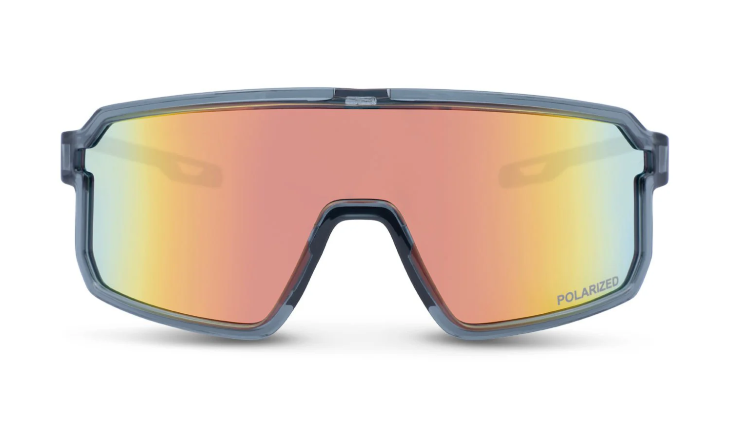 Scraggy - Shiny Crystal Smoke Polarized Brown Lens Red Mirror