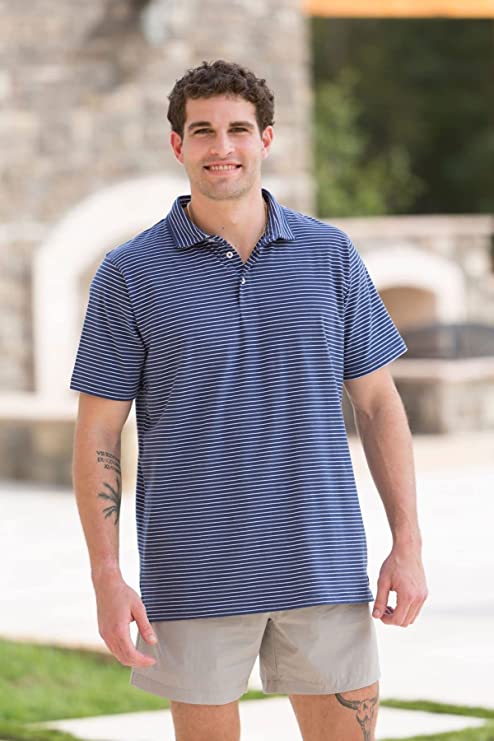 Men's Striped Polo