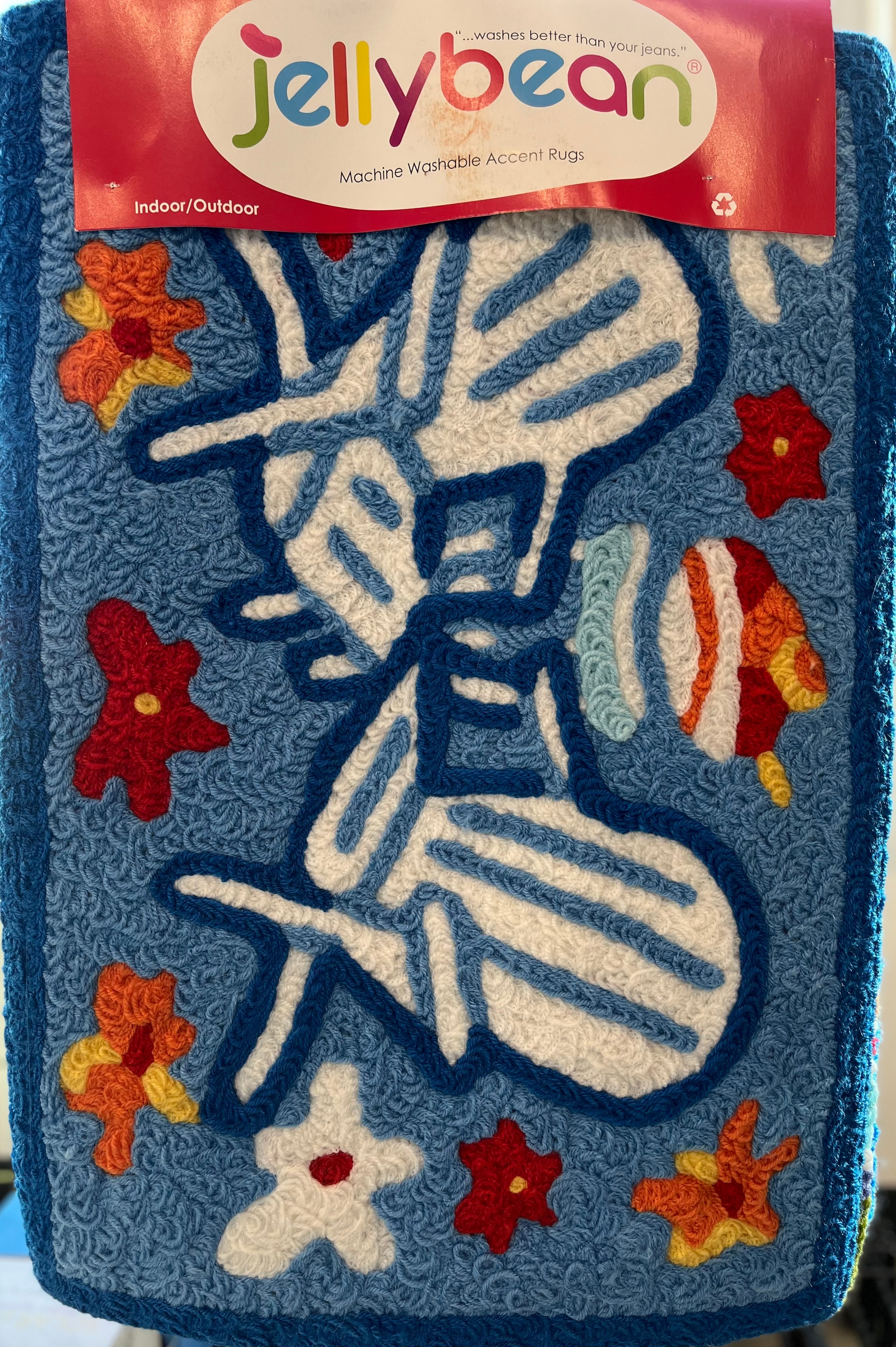 Adirondack Chairs & Flowers Rug