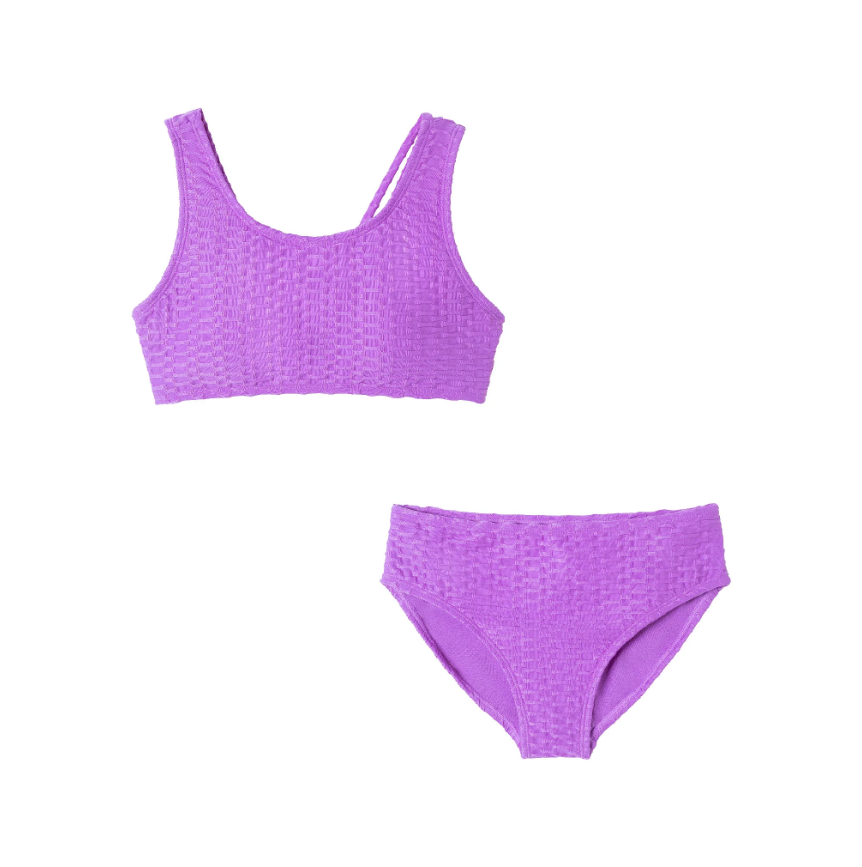Kids Woven Design Swimsuit Set