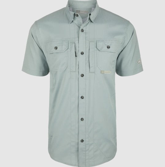 Wingshooter Trey Solid Dobby Button-Down Short Sleeve Shirt