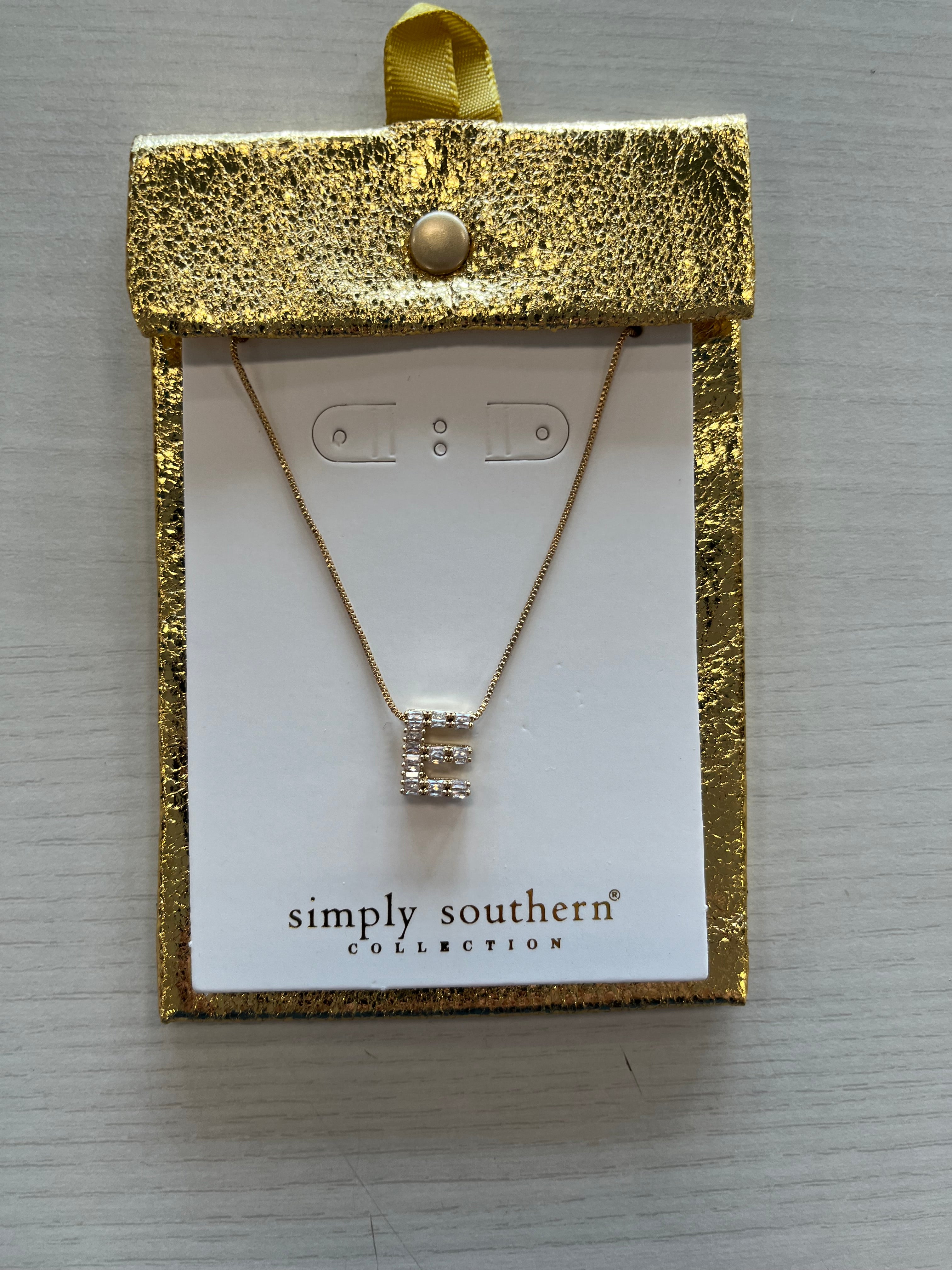 Jeweled Initial Necklace