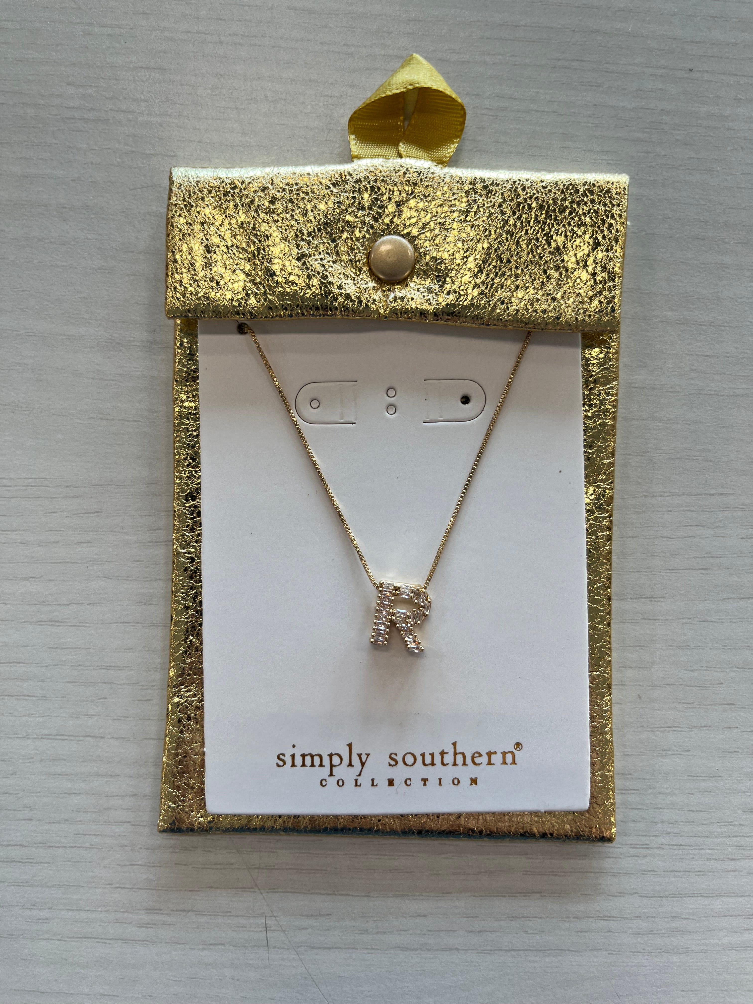 Jeweled Initial Necklace