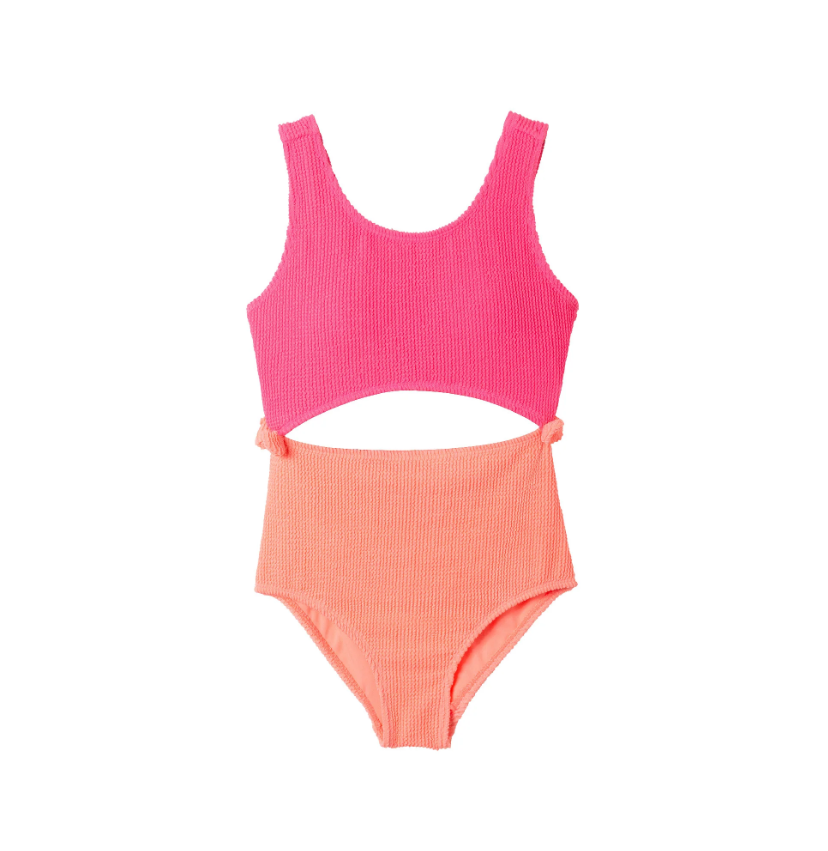 Kids Side Tie One Piece Swimsuit