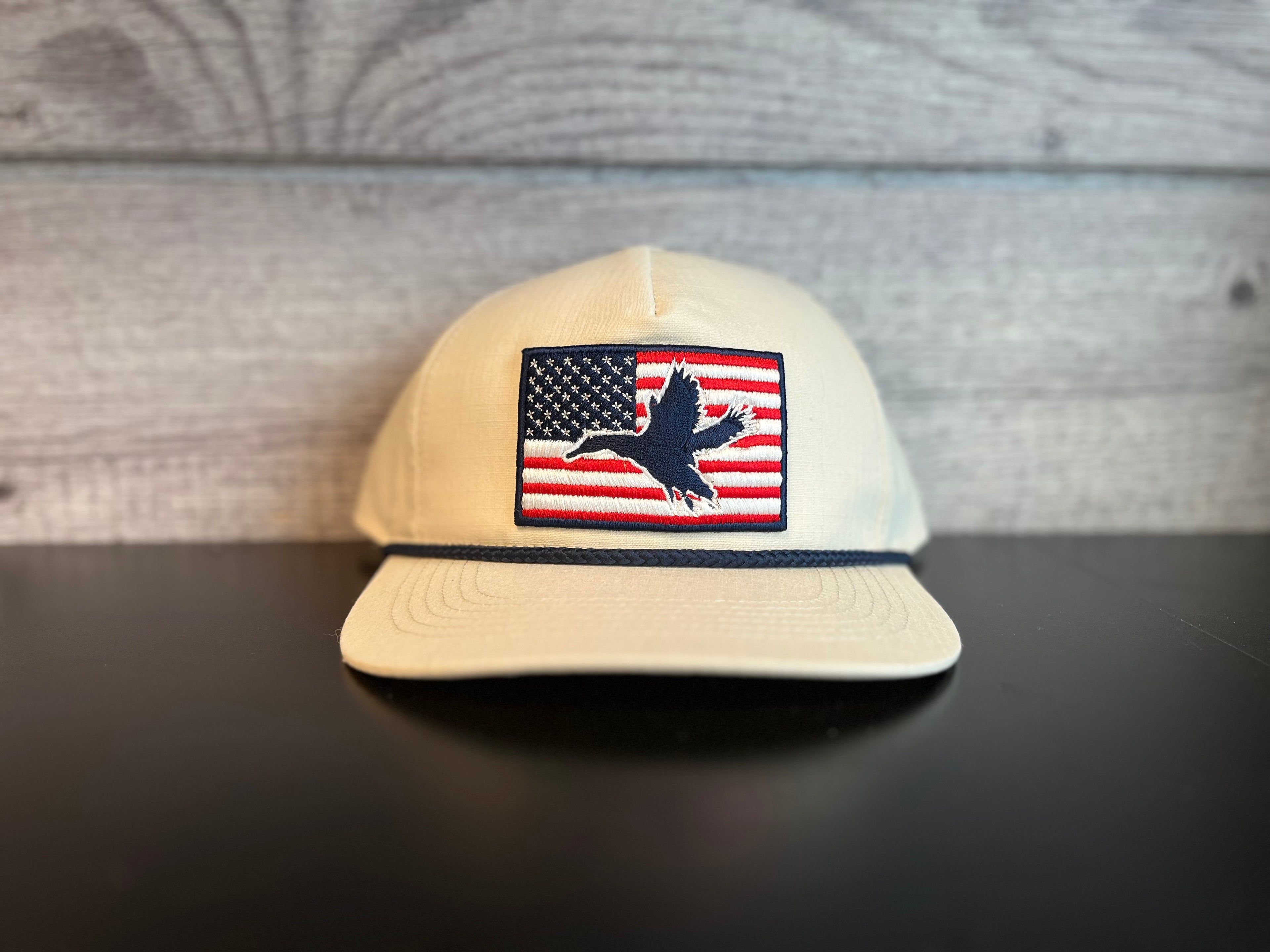 American Flag Duck Hat - Putty