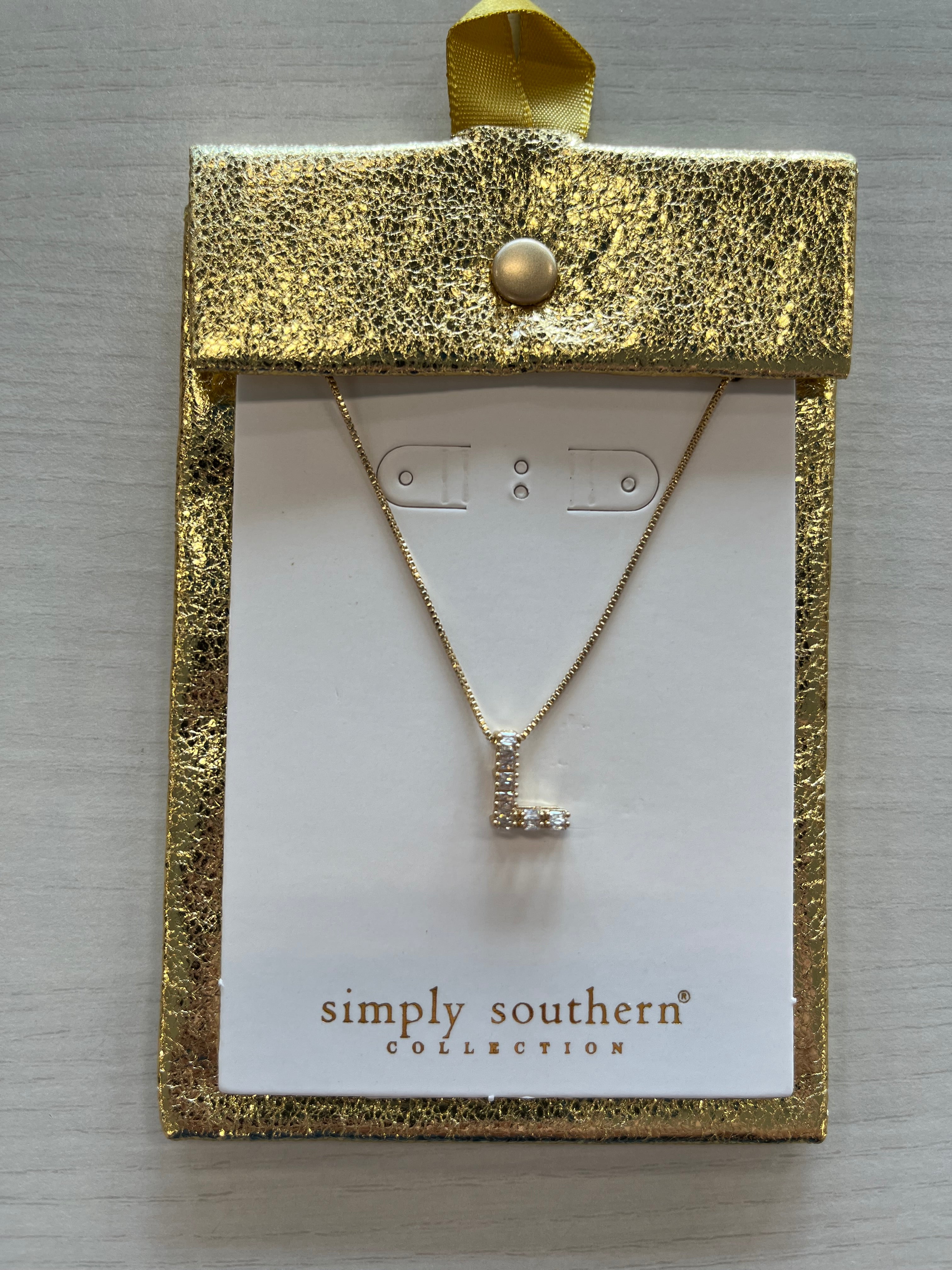 Jeweled Initial Necklace