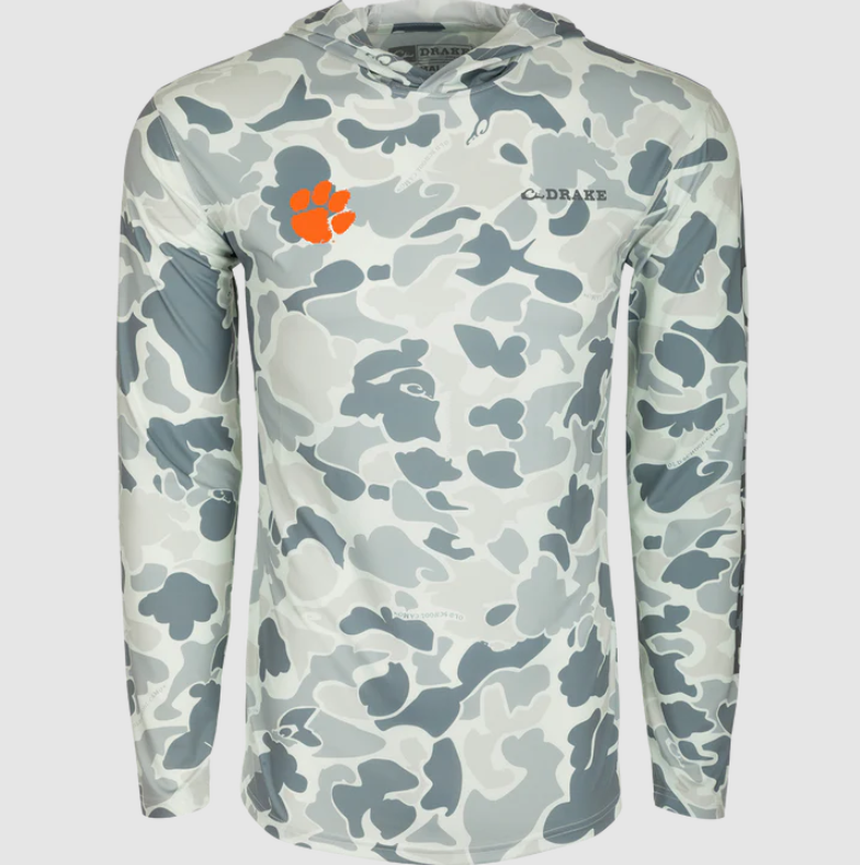 Clemson Performance Long Sleeve Camo Hoodie