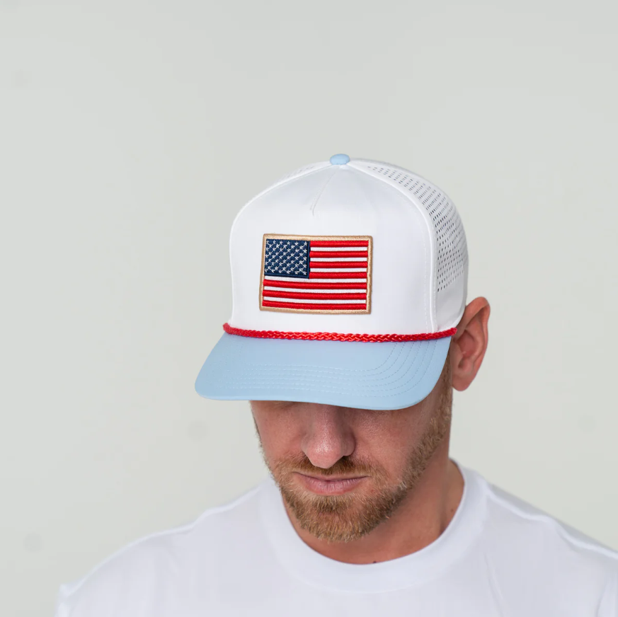 Old Glory Performance Cap - White