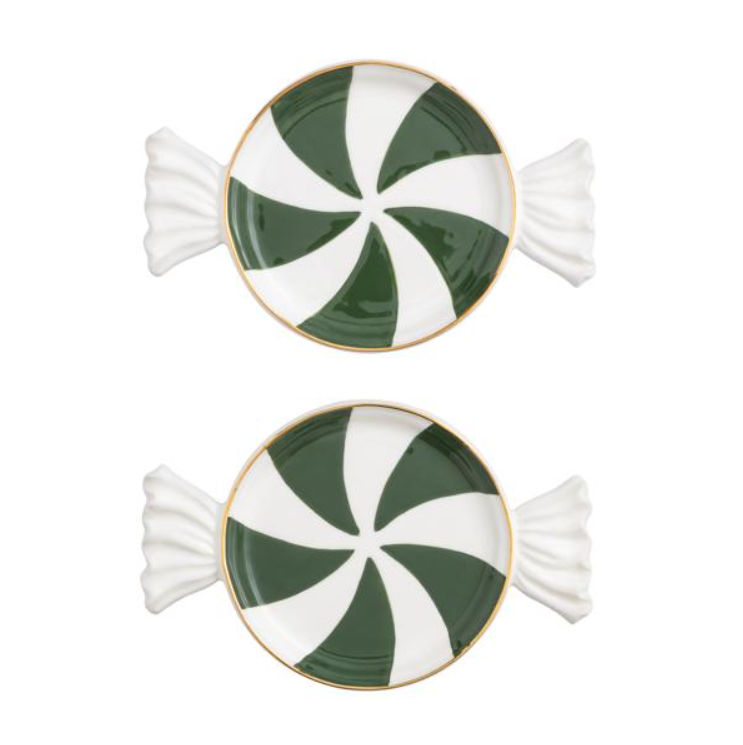 Green Candy Tidbit Plate