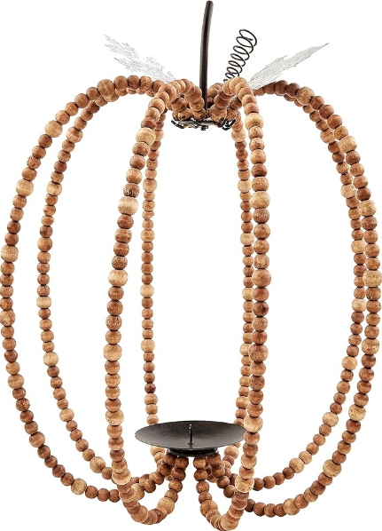 Beaded Pumpkin Lantern Large