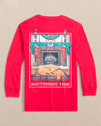 Kids Cozy Fireplace Long Sleeve T-Shirt