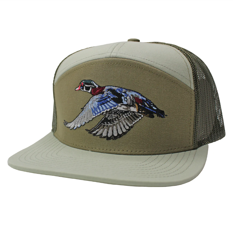 Swamp Duck 7 Panel Hat - Light Sage
