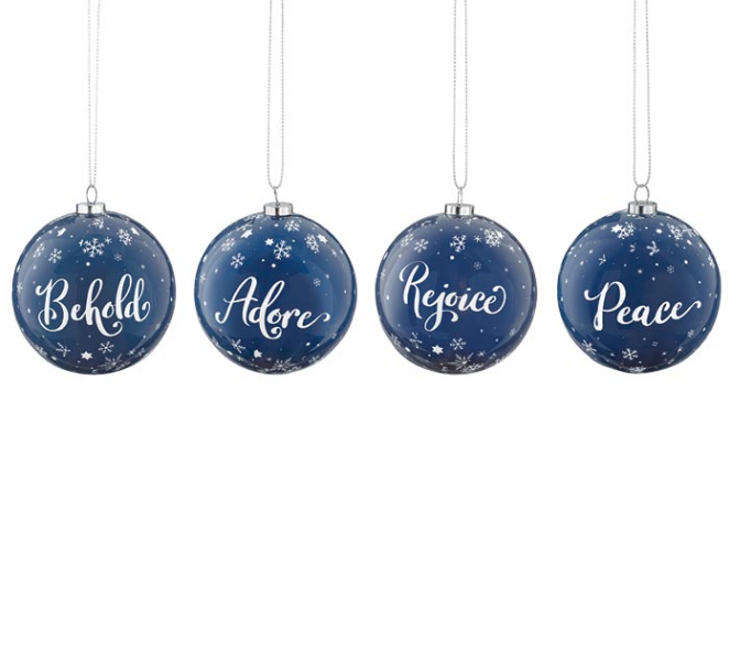 Holy Night Paper Mache Ornament