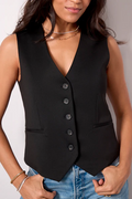 V-Neck Button Down Vest