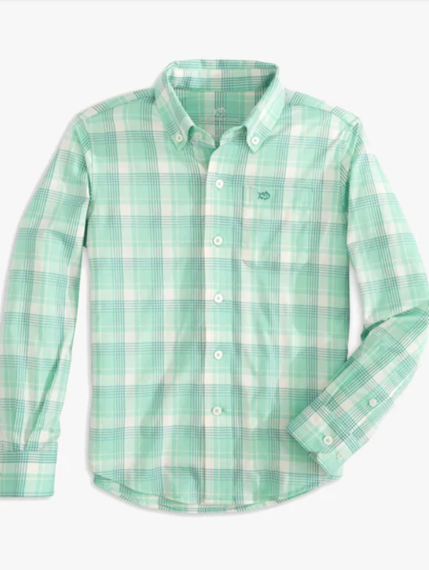 Boys Carson Plaid Intercoastal Button Down Shirt