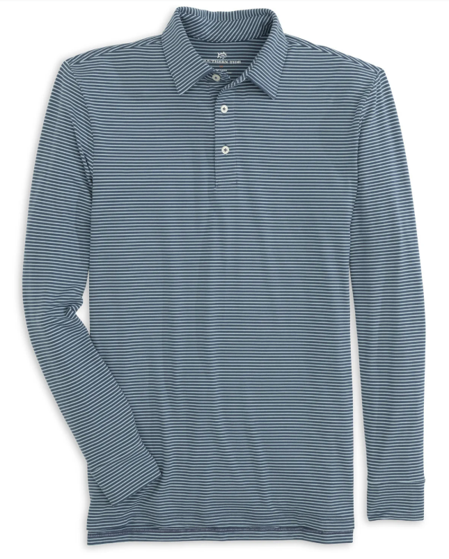 Ryder Montefuma Heather Performance Long Sleeve Polo