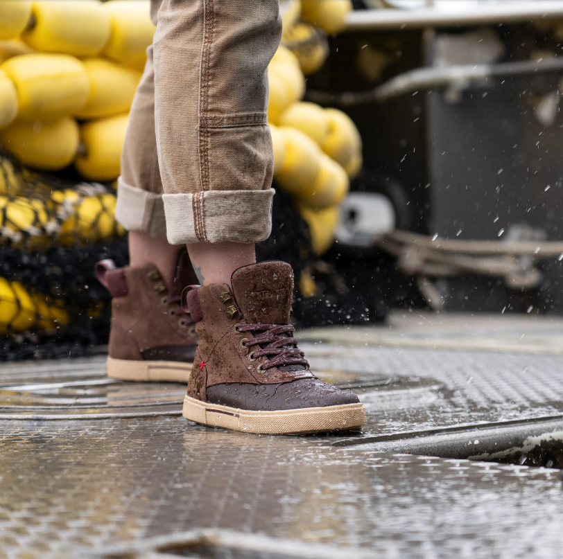 Women's Leather Lace Ankle Deck Boot