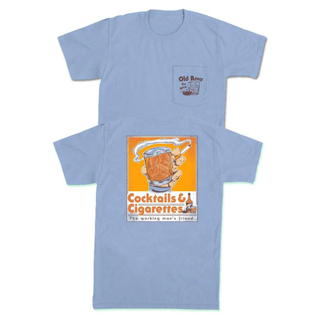 Cocktails and Cigarettes Pocket Tee