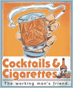 Cocktails and Cigarettes Pocket Tee