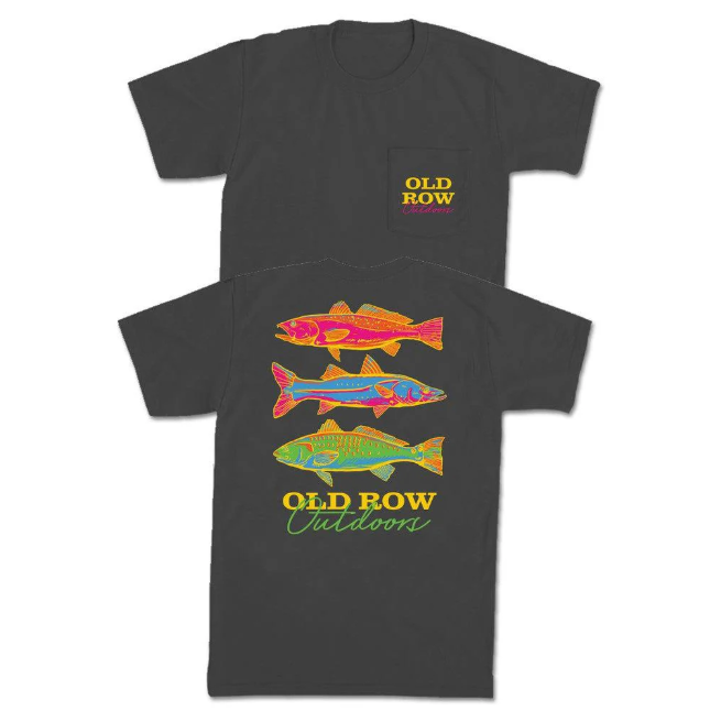 The Outdoors Neon Fish Pocket Tee
