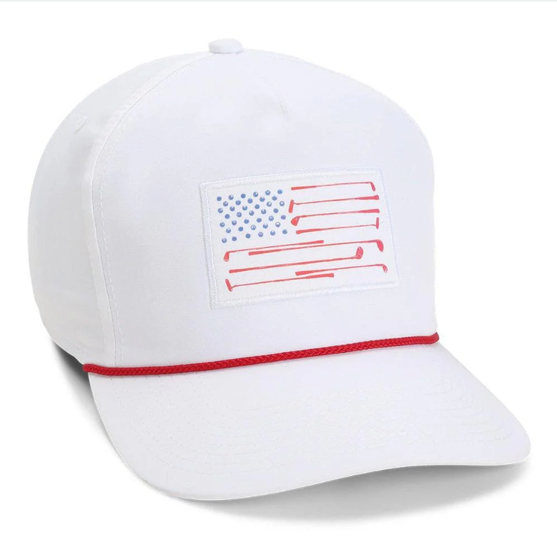 Barstool Golf Imperial Rope Hat - Red White Blue