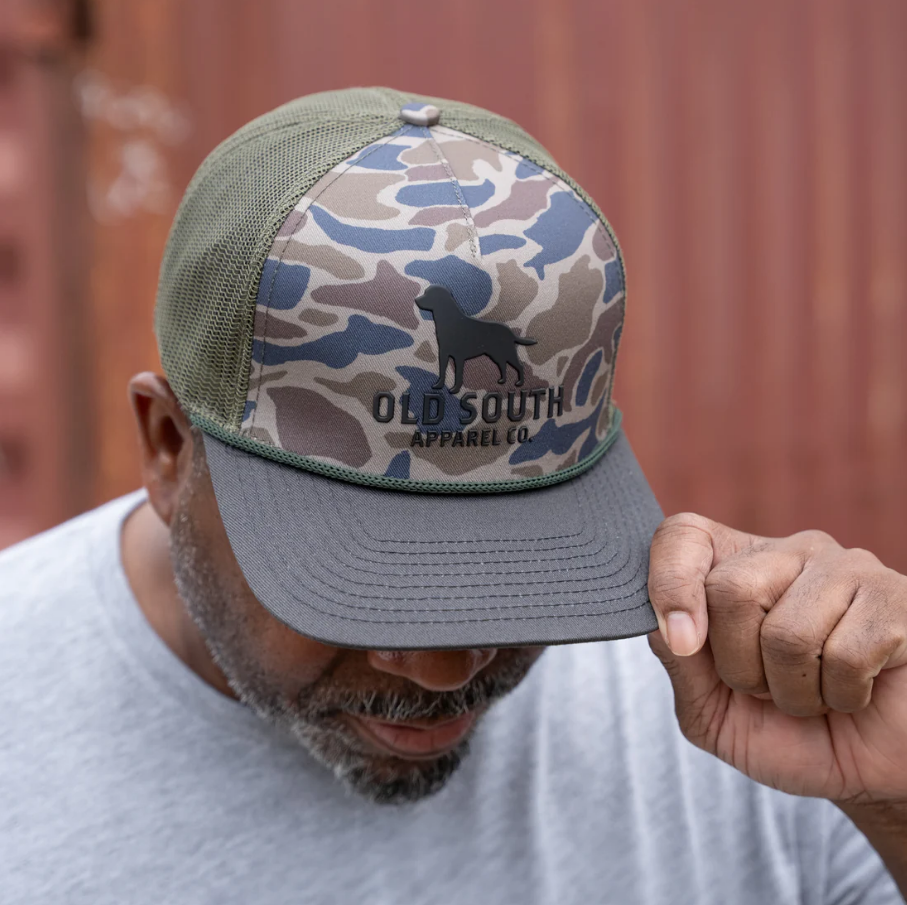 Dog Outline Trucker Hat - Thicket Camo