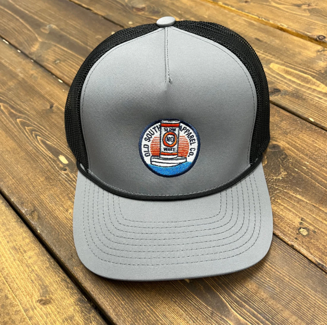 No Wake Patch Trucker Hat - Graphite
