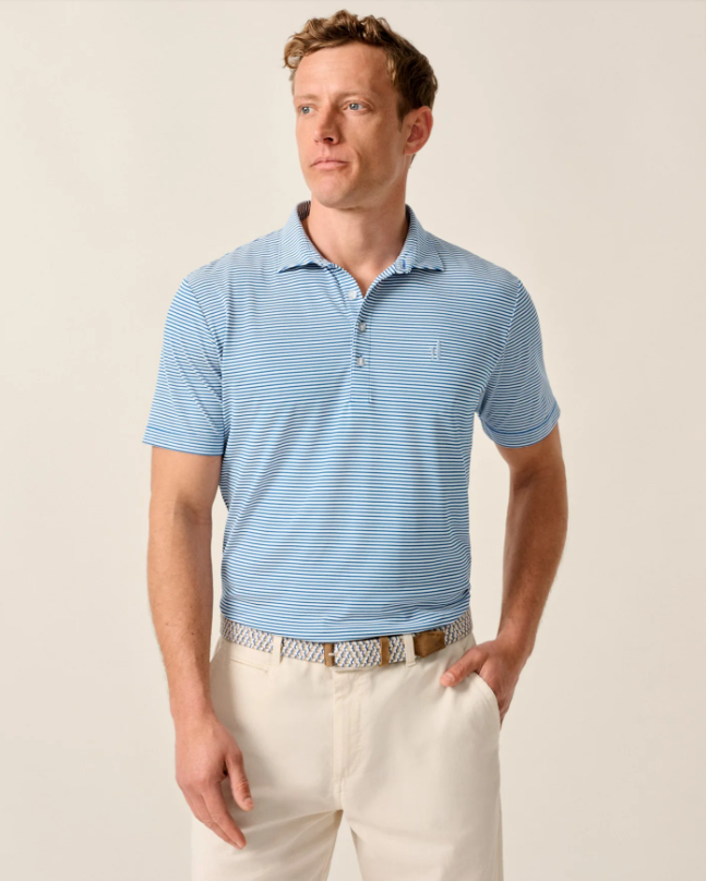 Performance Mesh Polo - Dru Stripe