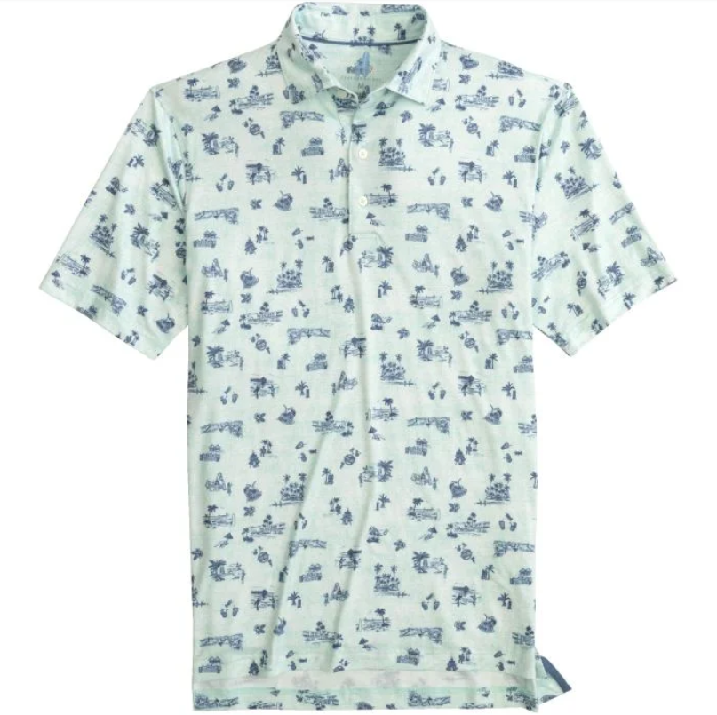 Tiki Bar Printed Polo