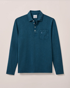 Long-Sleeve Original 4-Button Polo - Coastal Wash