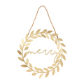 Gold Wreath Door Hanger