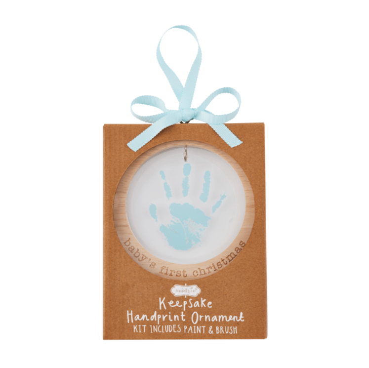 Blue Handprint Ornament