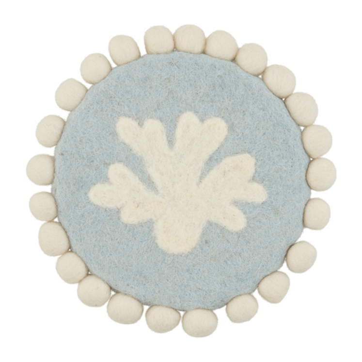 Coral Felted Wool Trivet