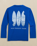 Youth Shark Bite Surfboards L/S Performance Tee