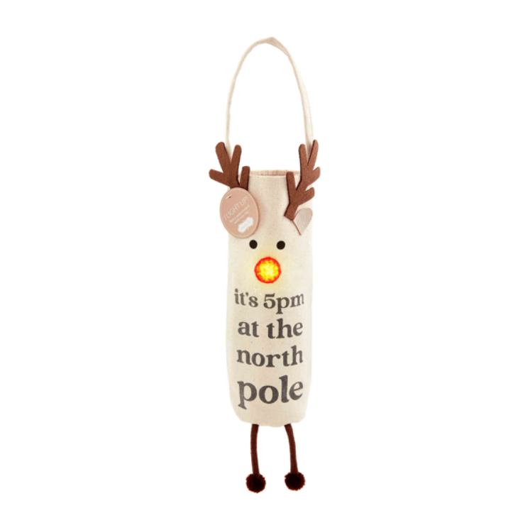 Light Up Christmas Wine Bag