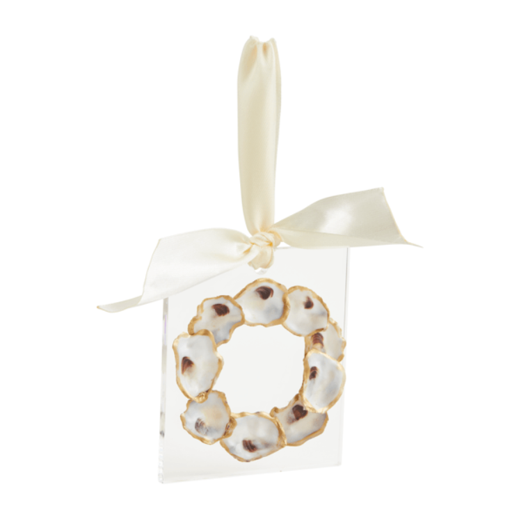 Wreath Acrylic Oyster Ornament